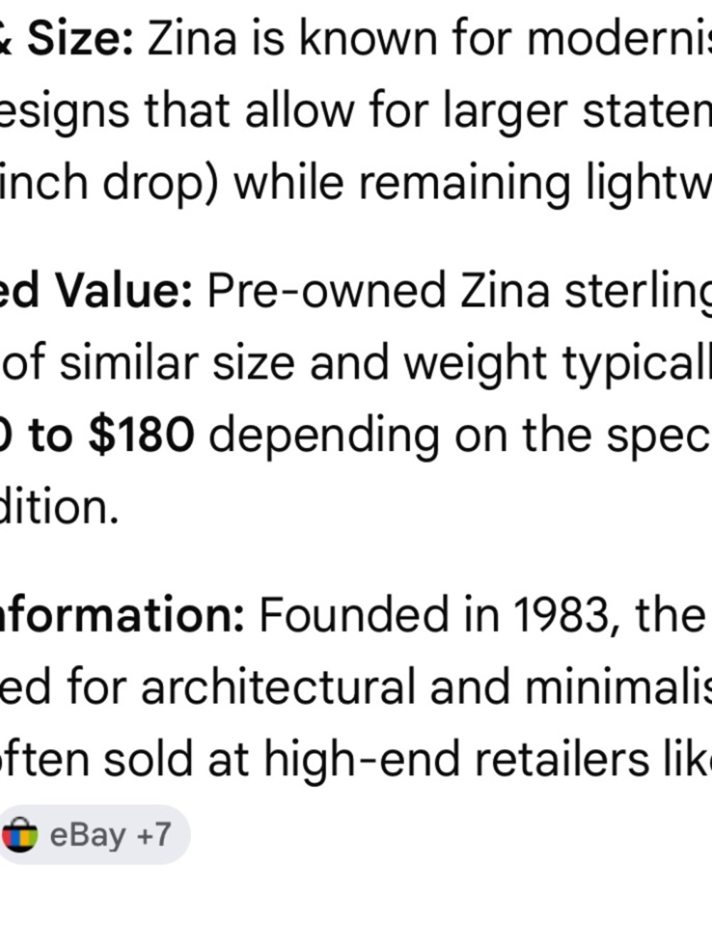 Zina Sherman Beverly Hills designer 925 Sterling SilverTeardrop Earrings - Picture 7 of 7